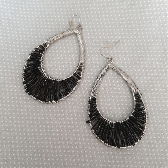 Oval Hoop Earrings - Picture 1 of 3